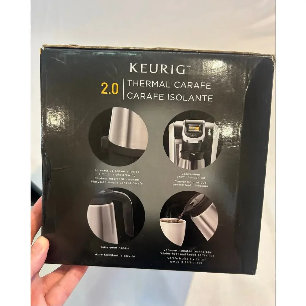 Keurig 2.0 Thermal Stainless Steel Coffee Carafe 32 Oz